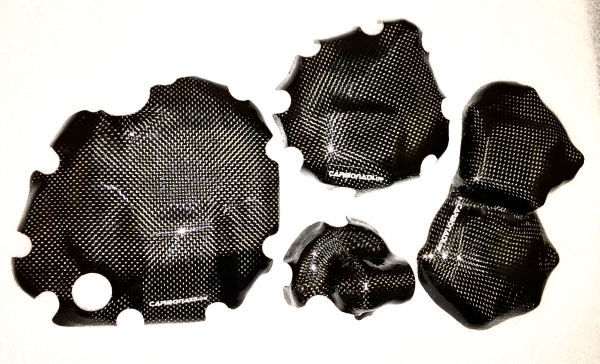 SET 4x Limadeckel, Zündgeberdeckel/Anlasser, Kupplungsdeckel, Wasserpumpe Protektor SUZUKI GSXR600 GSXR750 2004 2005 K4 K5 CARBON